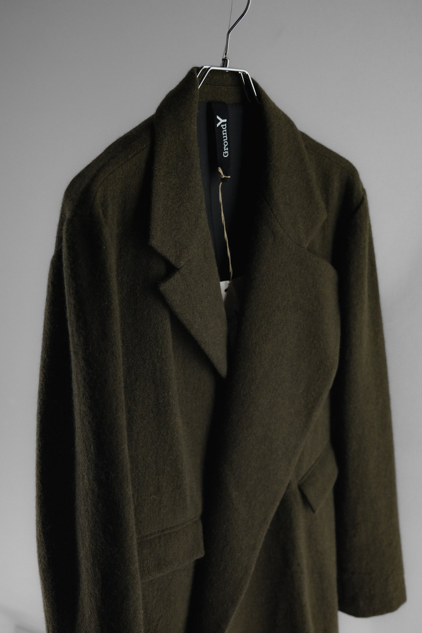 Ground Y Yohji Yamamoto F/W2018 - Wool Asymmetric jacket