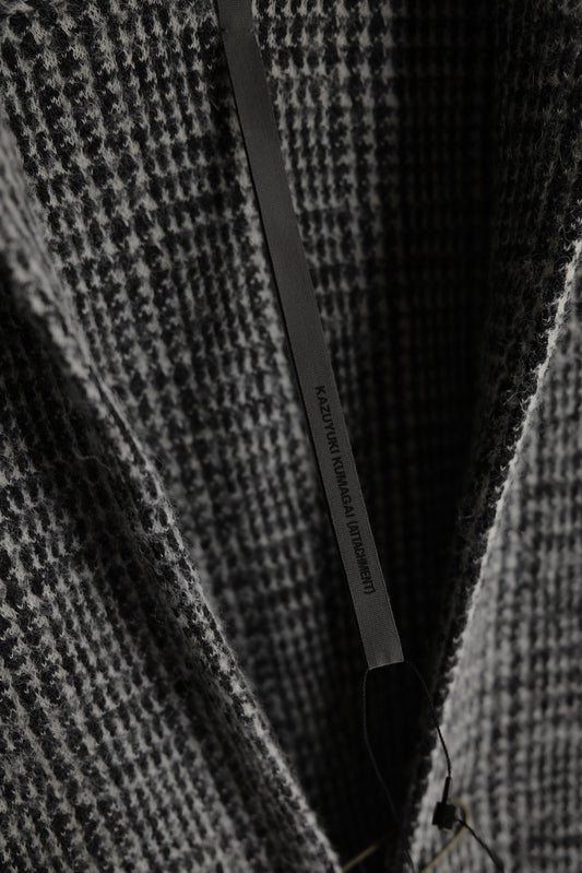 ATTACHMENT KAZUYUKI KUMAGAI F/W2018 - Knit Tweed Stole Coat