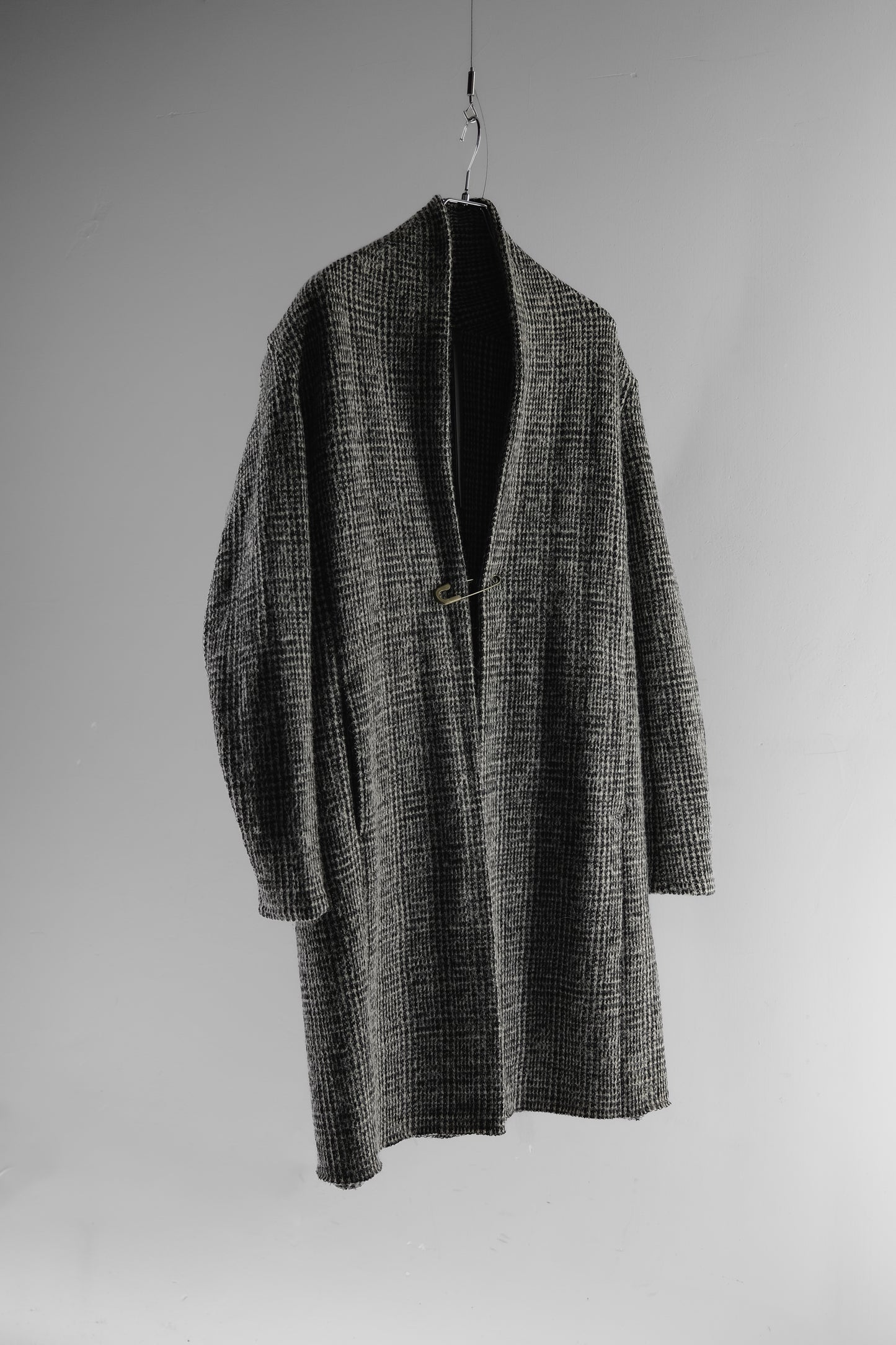 ATTACHMENT KAZUYUKI KUMAGAI F/W2018 - Knit Tweed Stole Coat