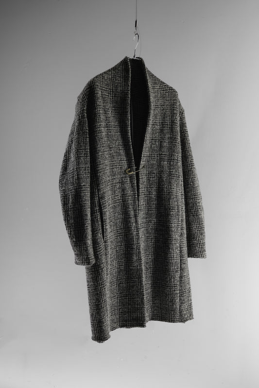 ATTACHMENT KAZUYUKI KUMAGAI F/W2018 - Knit Tweed Stole Coat