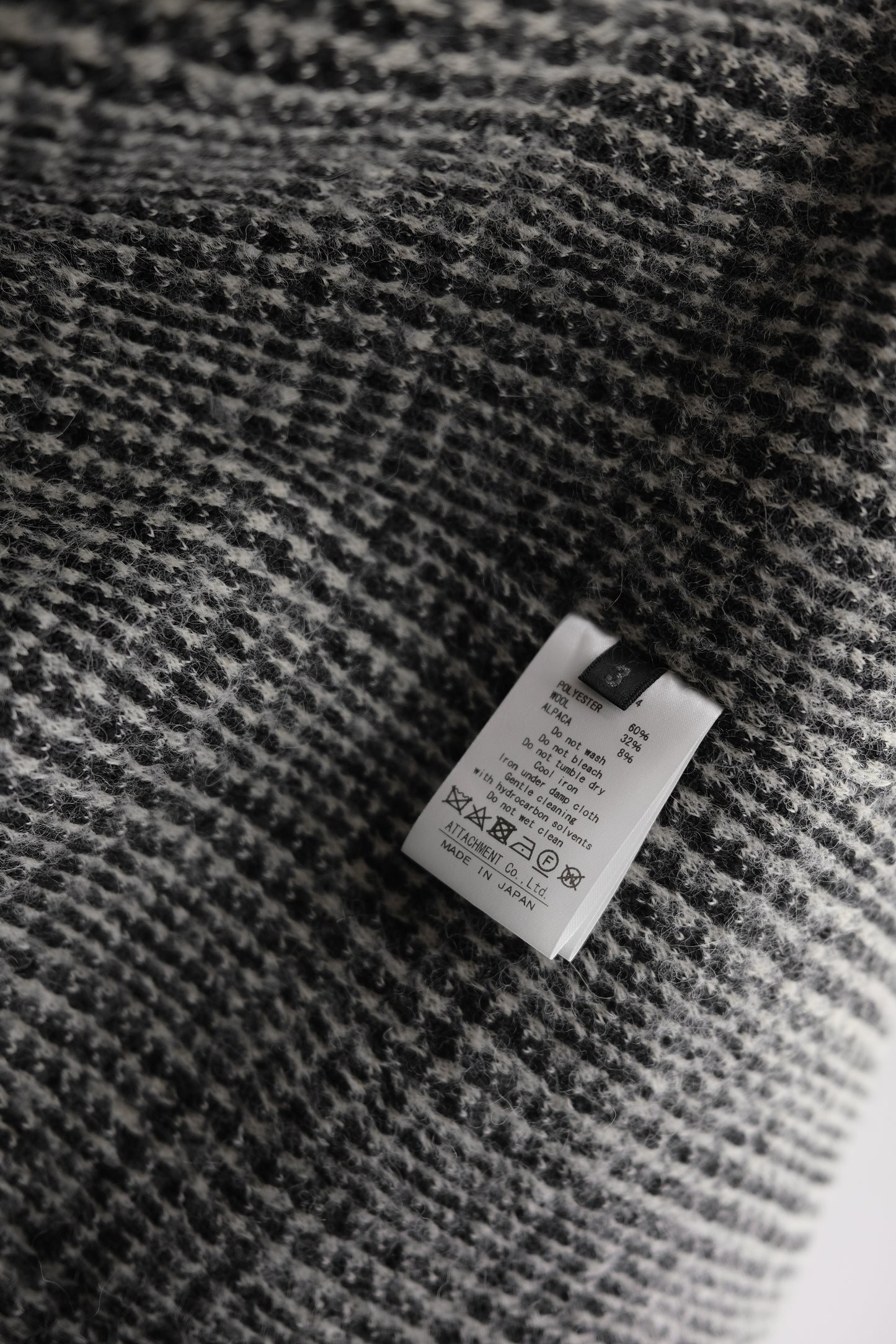 ATTACHMENT KAZUYUKI KUMAGAI F/W2018 - Knit Tweed Stole Coat