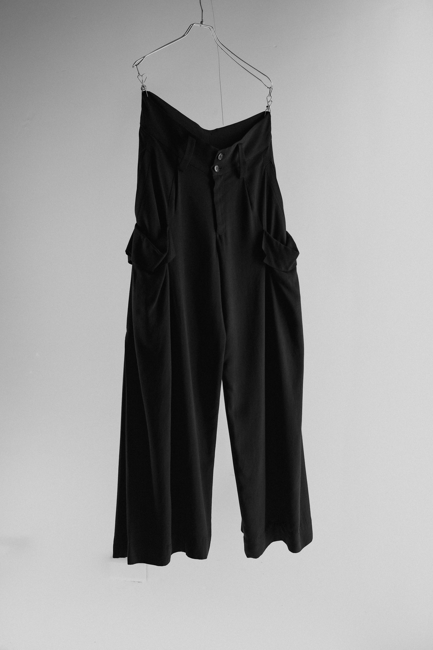Y's Yohji Yamamoto 2000s - Side Pleated Gabardine Cargo Pants