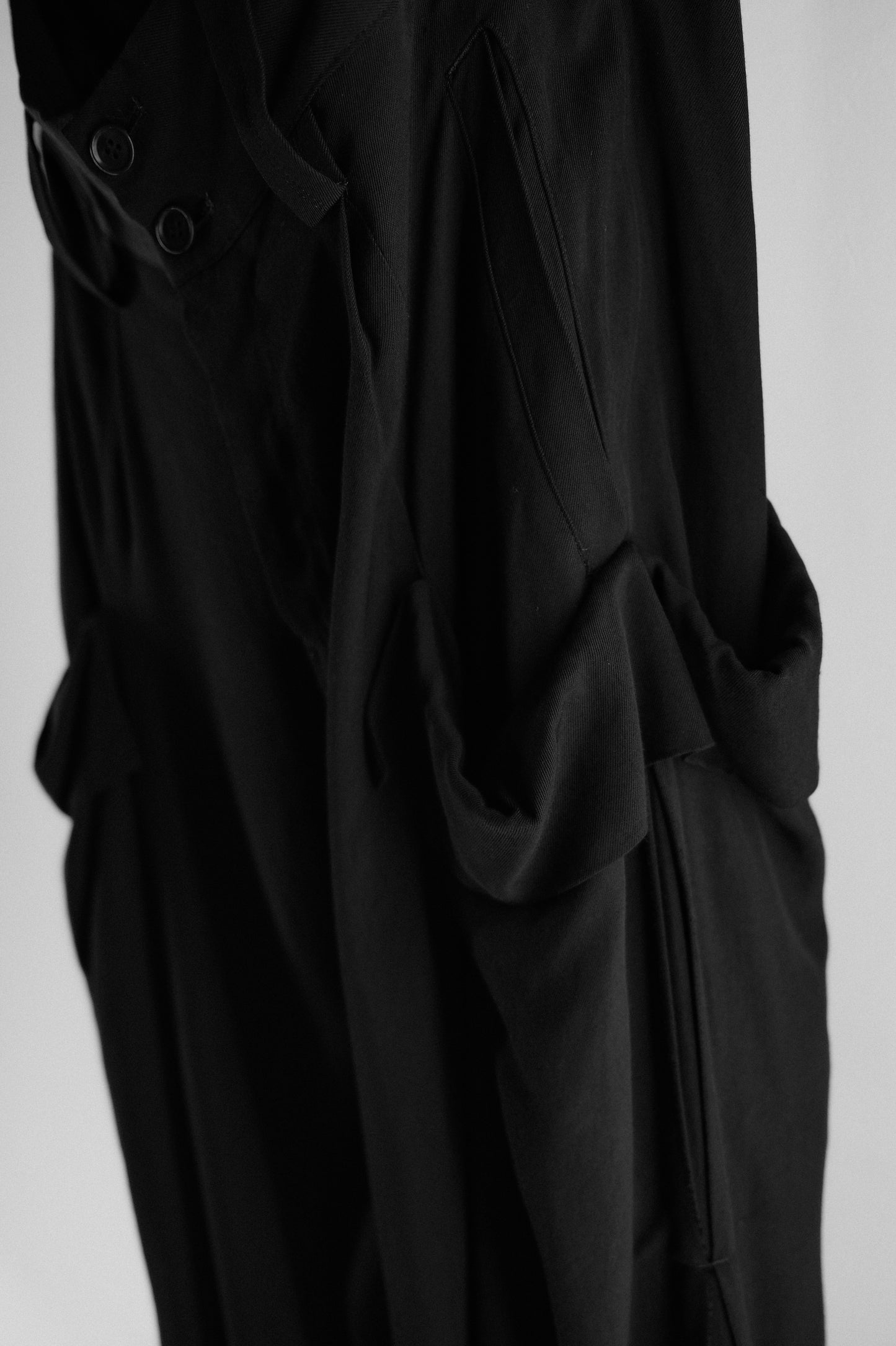 Y's Yohji Yamamoto 2000s - Side Pleated Gabardine Cargo Pants