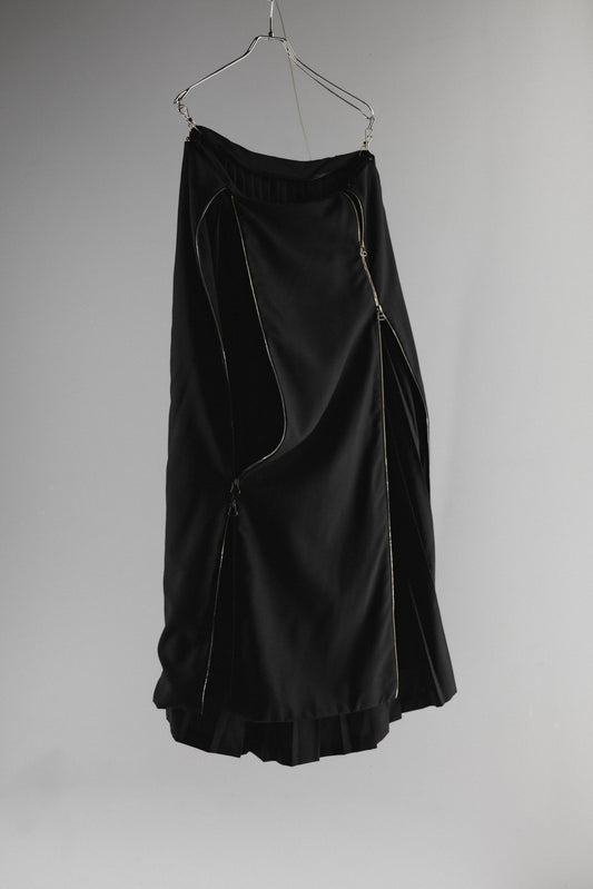 Giuliano Fujiwara F/W2010 - Double Layered Zip Pleated Skirt