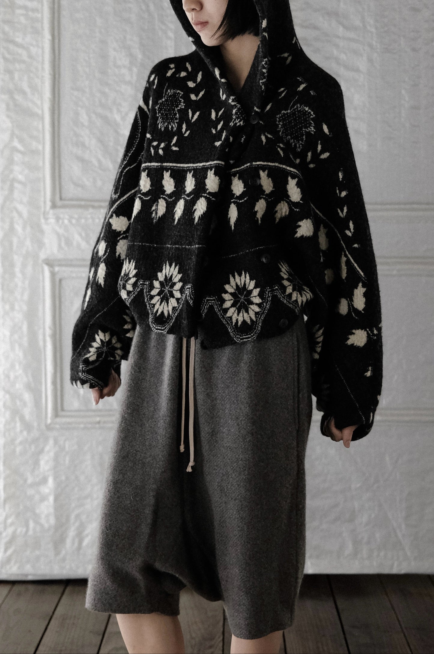 Marithé + François Girbaud 1980s - Dolman Sleeve Hooded Sweater