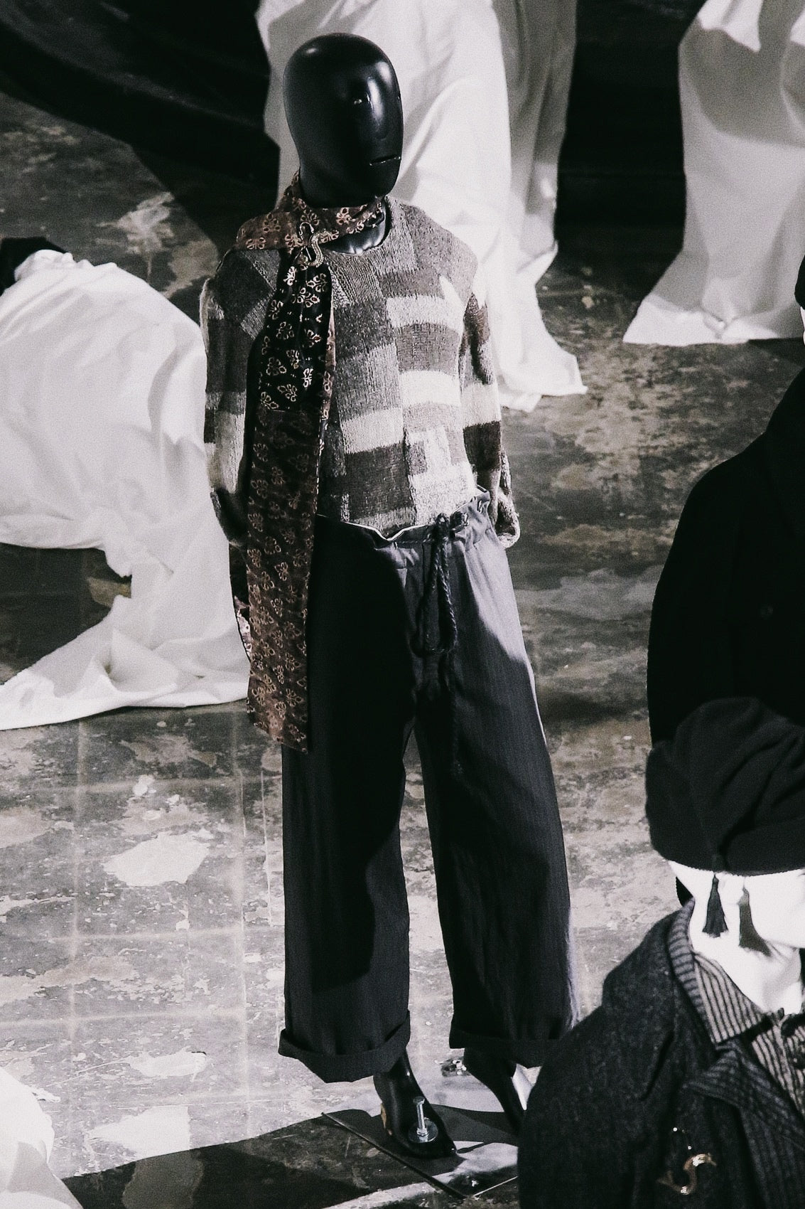 John Alexander Skelton F/W2020 CVIII - Patchwork Knit Sweater
