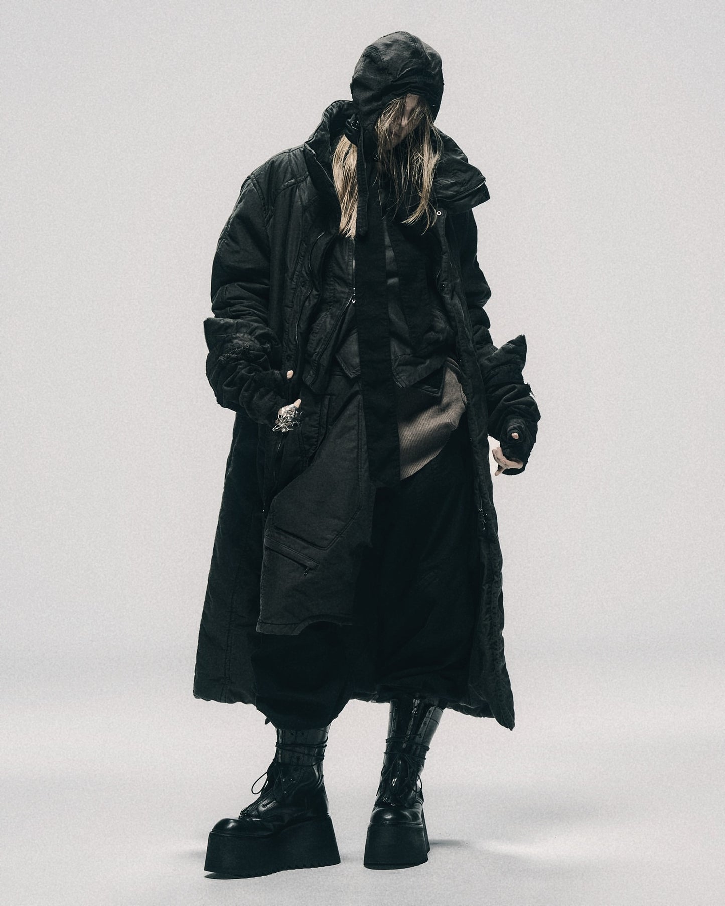 Julius F/W2025 - Coated 12oz Denim Flight Cap