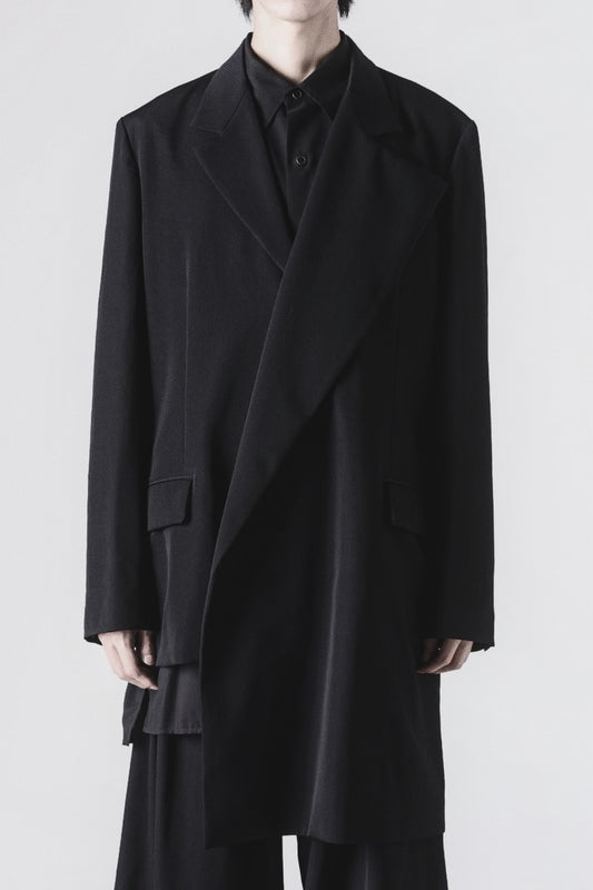 Ground Y Yohji Yamamoto F/W2018 - Wool Asymmetric jacket