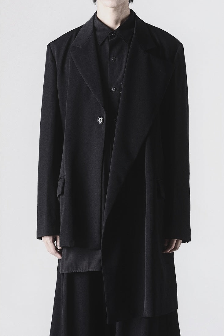 Ground Y Yohji Yamamoto F/W2018 - Wool Asymmetric jacket