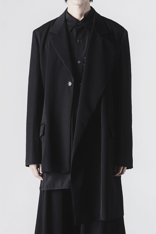 Ground Y Yohji Yamamoto F/W2018 - Wool Asymmetric jacket