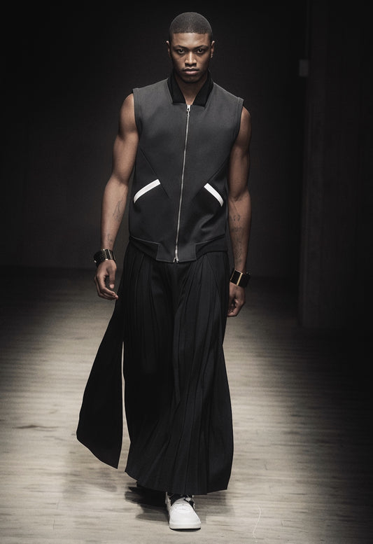 Giuliano Fujiwara F/W2010 - Double Layered Zip Pleated Skirt