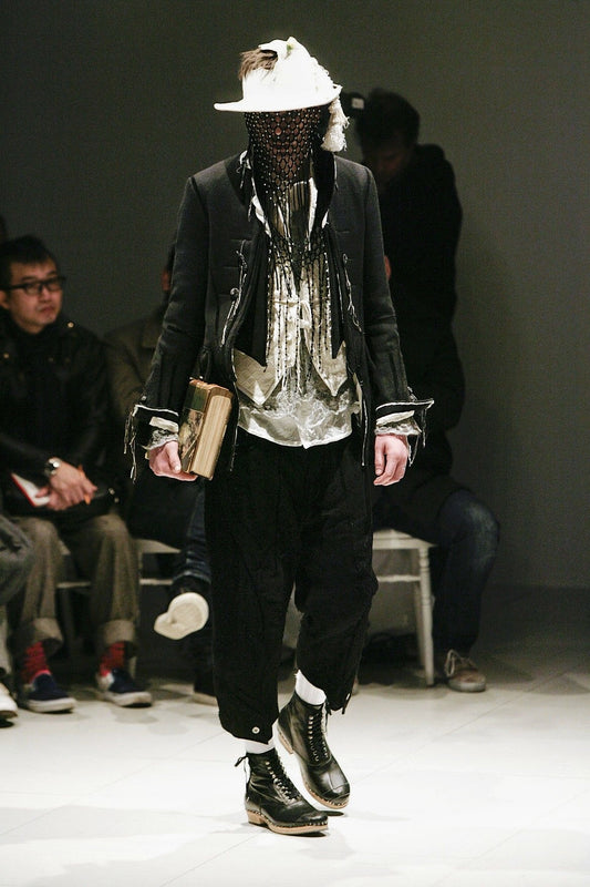 Number (N)ine F/W2009 “A CLOSE FEELING” - Velvet-Trim Silk / Cotton Shirt