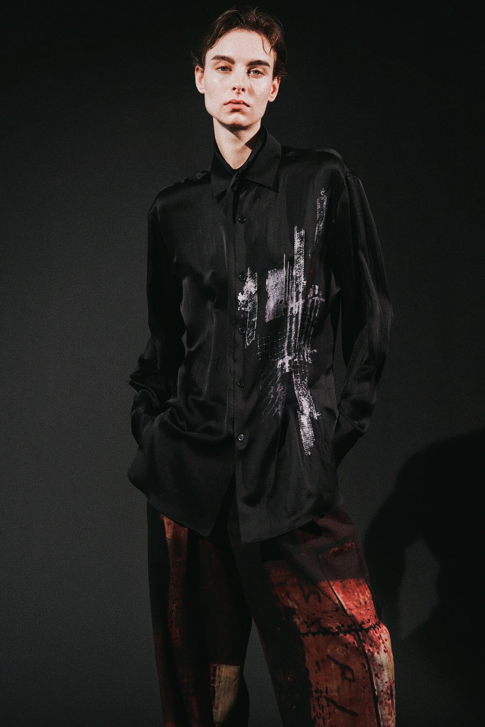 Y's Yohji Yamamoto F/W2023 - Printed Silk Shirt