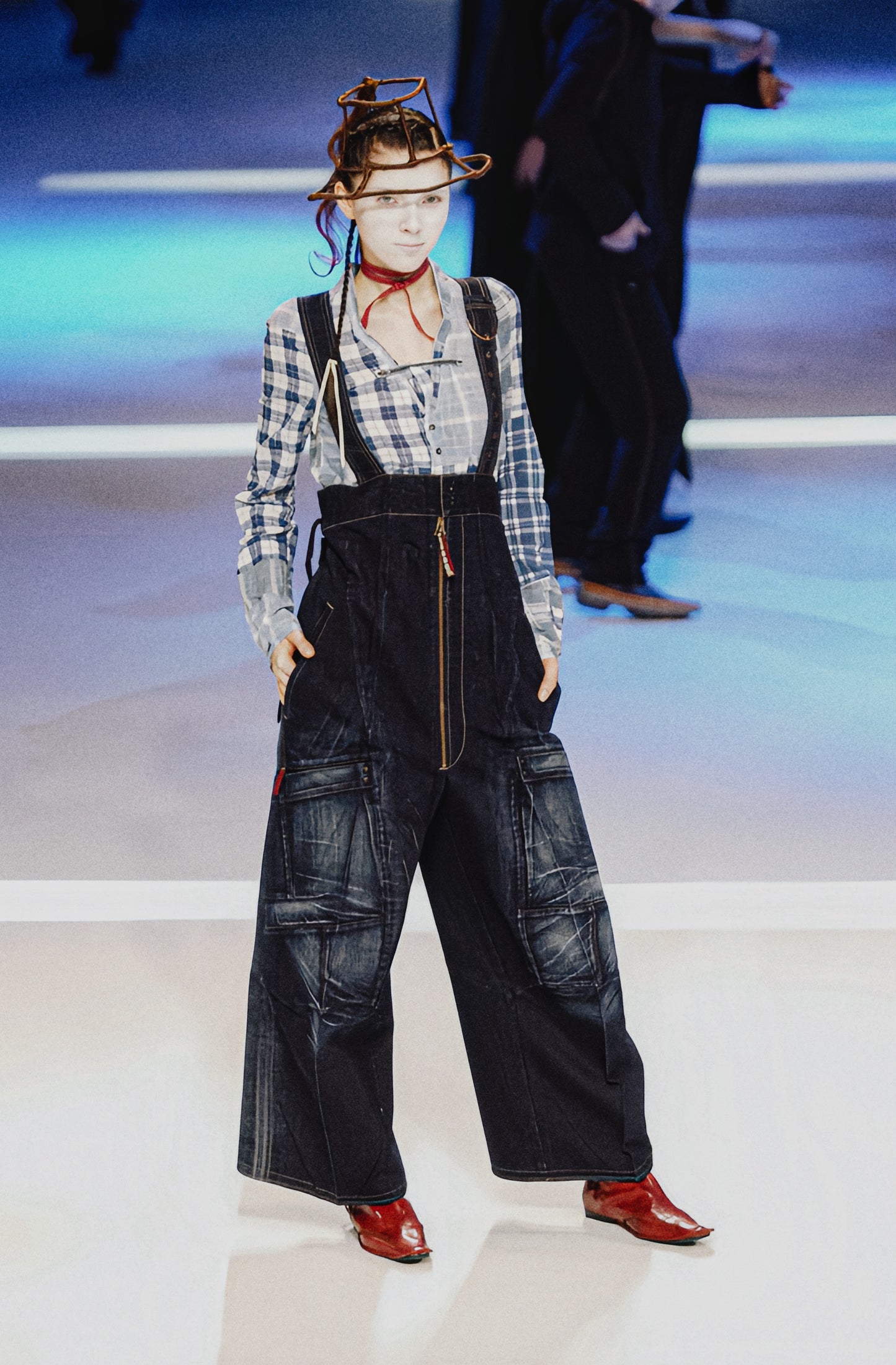Marithé + François Girbaud F/W2003 - Suspender Denim Baggy Pants