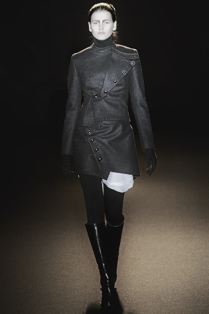 A.F. VANDEVORST F/W2011 - Asymmetric Wool Button-up Jacket