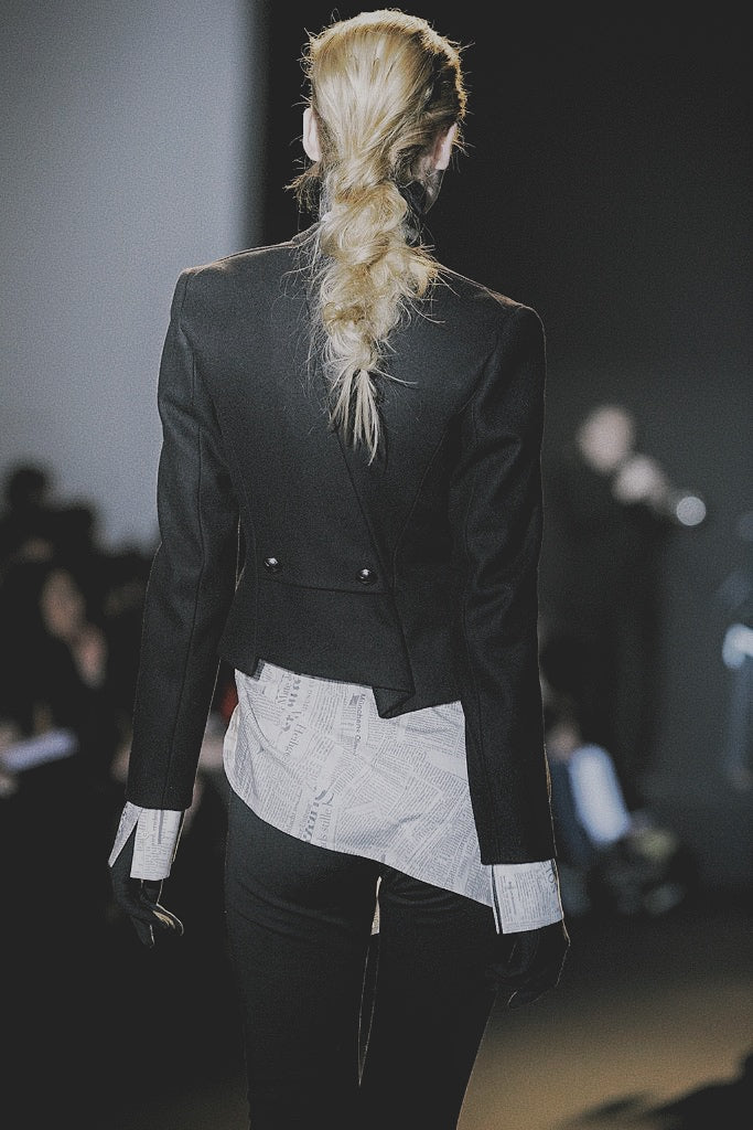 A.F. VANDEVORST F/W2011 - Asymmetric Wool Button-up Jacket